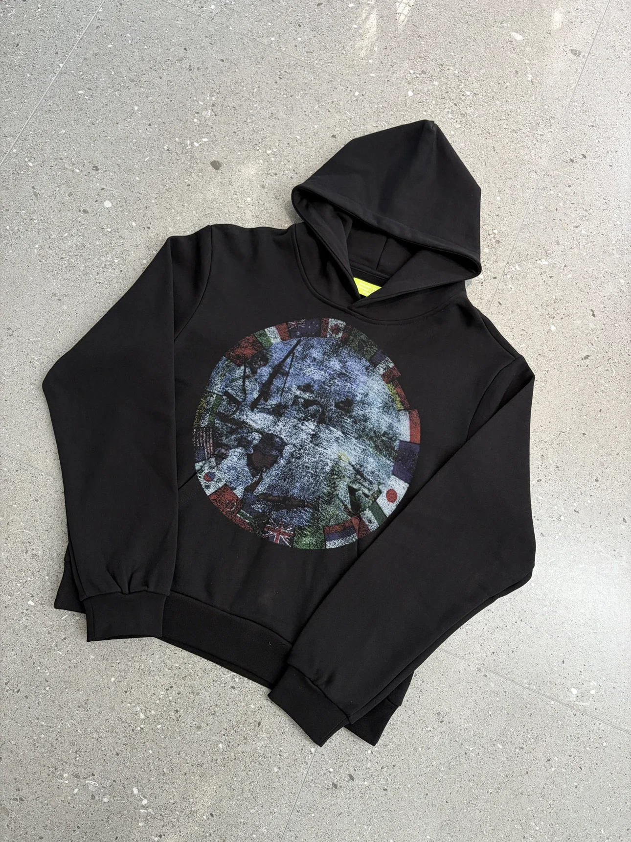 Peaceinwar Black World Hoodie (100% Cotton)